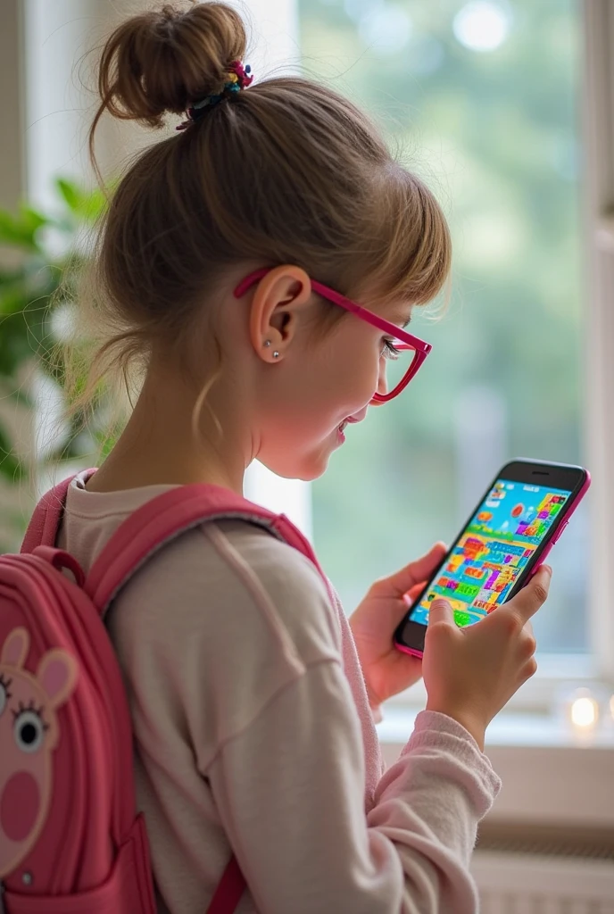 GIRL BLONDE CHILD LONG HAIR BRAIDS, holding a pink cell phone in her hand, girl making a phone call, cell phone, checking her cell phone, child, toy business photo, pink girl, high key, high-key, cell phone, next generation, holding a very advanced phone, children, girl, giga, precious, playing, gadgets, photo shoot