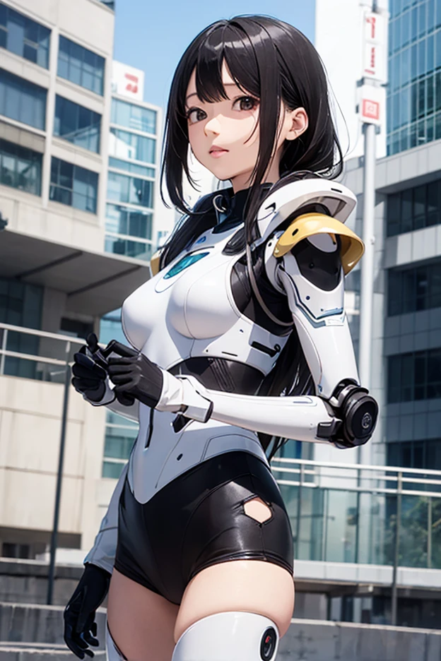 (masterpiece), best quality, high resolution, highly detailed, detailed background, perfect lighting, sci-fi, mecha, humanoid robot, 1girl