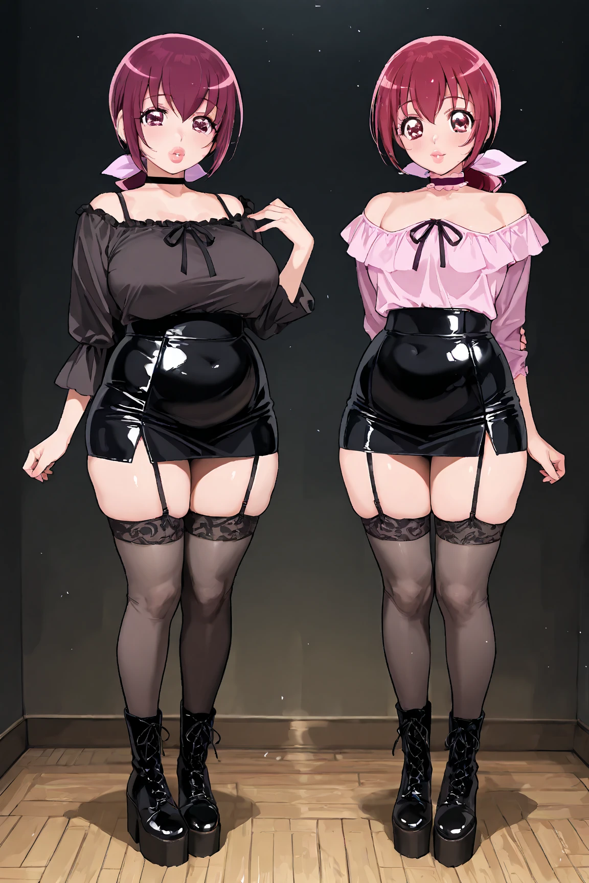 Stockings cover hips transparent