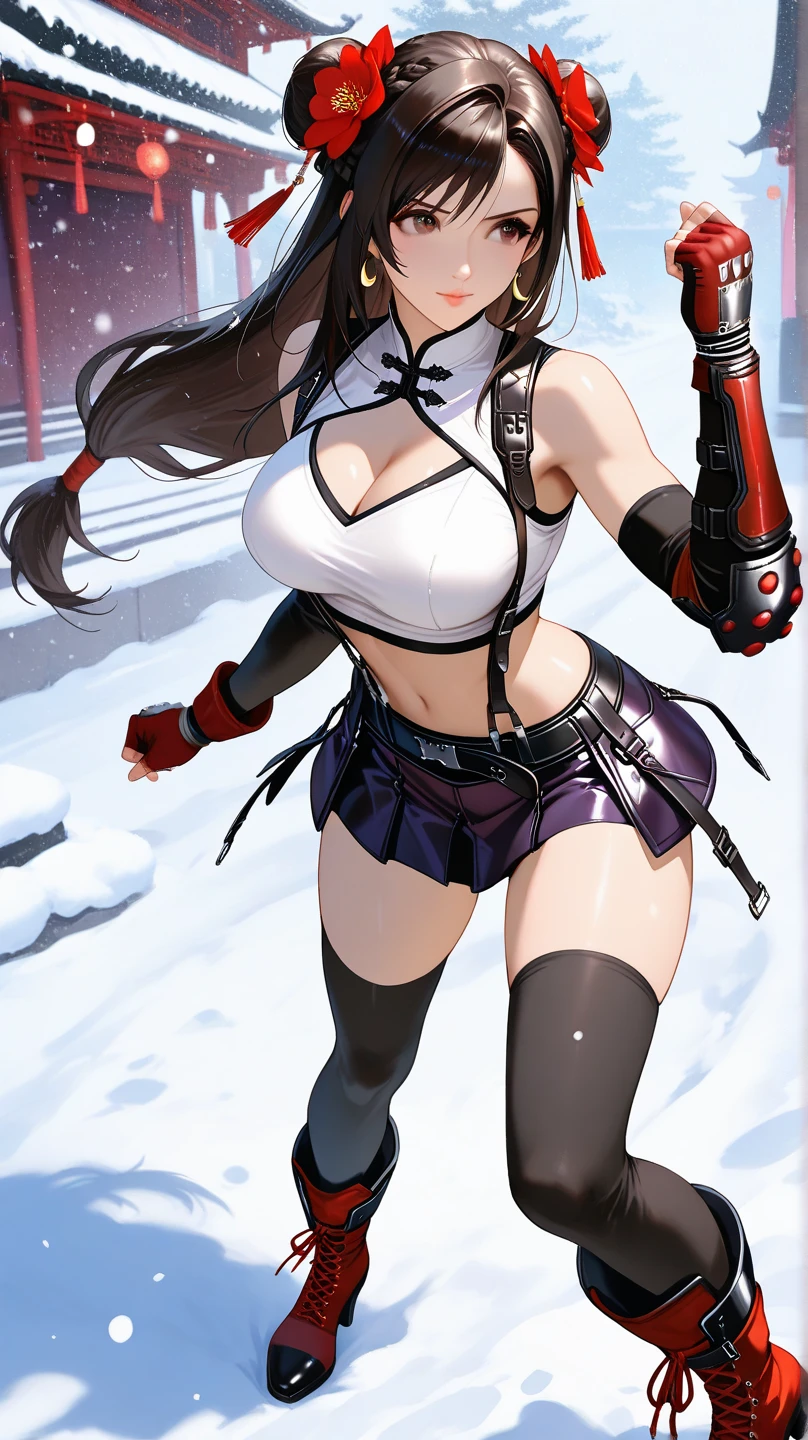 unparalleled masterpiece, ultra realistic 8k CG, perfect artwork, (1girl:1.1) , solo, ((perfect female figure)), (nsfw), looking at viewer, mature female, (Crystal Maiden) dynamic pose, (teasing), best quality:1.1 , seductive posture, sexy pose, alluring, (beautiful), (curvy), (thick), blownd hair, (blue eyes:1.2), amazing hair, ice earrings, wearing a white detailed ice wizard robe with hoodie, holding a magical ice staff, fit, (abs:1.1), (big butt:1.4), peach ass, (athletic body:1.2), (large breasts:1.3, (big_breasts:1.1), wide_hips:1.5, narrow waist, small waist:1.5, slender body:1.2, thick thighs:1.3), (shiny skin:1.2), (hdr), (snowy mountain background:1.2), Nikon D850 film stock photograph Kodak Portra 400 camera f1.6 lens, rich colors, lifelike texture, dramatic lighting, unreal engine, trending on ArtStation, by Gerald Brom, by Frank Frazetta, by Luis Royo, by Julie Bell, by Boris Vallejo, BetterEnvyHands LoCon,