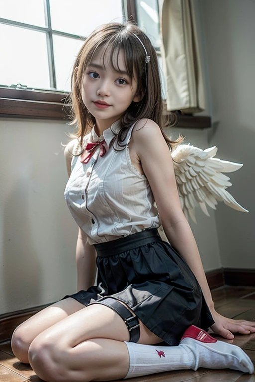 angel, twin tail hair, maid clothes, by the window, ((((masterpiece)))), very_high_resolution, high quality, full color, large_filesize, illust