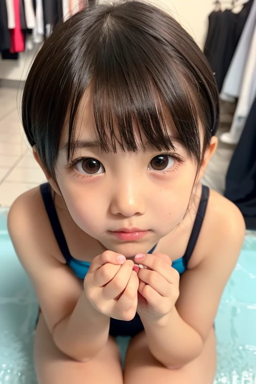 Japanese,Subjective、Beautiful girl at 6 years old:1.85,Baby Face:1.85、Ultra-flat chest:1.85、Ultra short height、Sleep on your back、Hide your hands behind your back:1.85、An innocent smile,cute,Primary school students,フリルとリボンの付いたPrimary school students用ランジェリー:1.85、clavicle、Black Hair、Nipples are visible:1.85、On the crib:1.85、Childish、Please spread your legs as far as possible