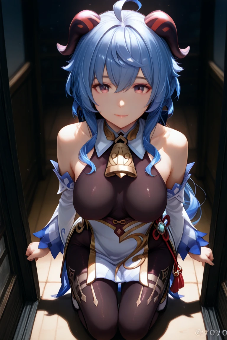masterpiece、highest quality、Ultra-high resolution、Maximum resolution、Very detailed、Professional Lighting、anime、Adult female、so beautiful、smile、White patent leather high leg leotard、blue pattern、((Blue Mech Armor))、Shiny Armor、、Cyber Headgear、Shoulders show skin、Gold earrings、Blue Hair、Long Hair、Purple Eyes、Big Breasts、Pink Lips、Gloss Lip、There are wings on the back、Costumes that dig into the crotch、Cool standing pose、Overall image