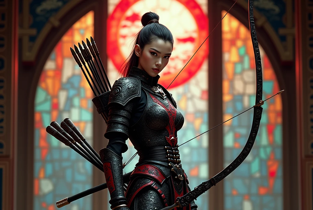 stunningly beautiful photo realistic cute warrior in skirt , using red chains, with red arms, Atey Ghailan, by Jeremy Mann, Greg Manchess, Antonio Moro, trending on ArtStation, trending on CGSociety, Intricate, High Detail, Sharp focus, dramatic, photorealistic painting art by midjourney and greg rutkowski