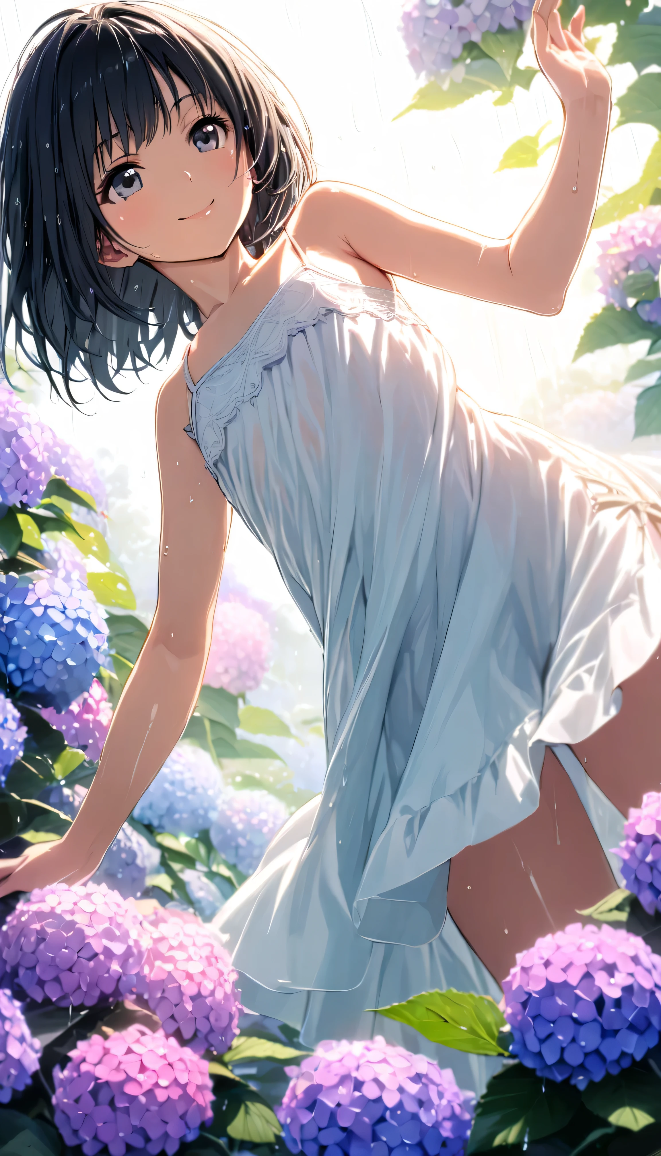 White the_Skirt、full bodyesbian、see -through、lacy clothing、teats see through,Open_lingerie,A skirt that flutters in the wind,open_breast,,
