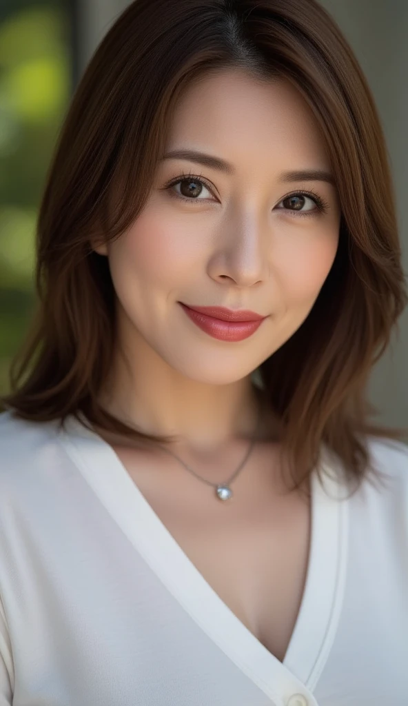 masutepiece, Best Quality, Photorealistic, Ultra-detailed, finedetail, High resolution, 8K Wallpaper, 1 beautiful woman, Middle Age Woman, 49 years old, A MILF, mature woman style,Wear casual business wear, great office, At night, light brown messy hair, Perfect dynamic composition, Beautiful detailed eyes
