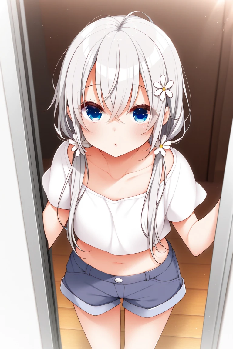 ((masterpiece,highest quality)), disorganized,
alone, 1 girl, looking at the viewer, smile, RO500, long hair, hair flower, tan, serafuku, black skin,Completely naked