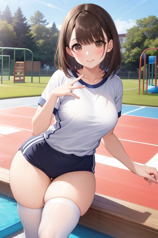 (masterpiece:1.3, top-quality, ultra high res, ultra detailed), (realistic, photorealistic:1.4), beautiful illustration, perfect lighting, natural lighting, colorful, depth of fields, nsfw, surrealism,
beautiful detailed hair, beautiful detailed face, beautiful detailed eyes, beautiful clavicle, beautiful body, beautiful chest, beautiful thigh, beautiful legs, beautiful hands, cleavage, slender,
looking at viewer, (face focus, full body) 1 girl, 15 years old, perfect face, cute and symmetrical face, (perfect anatomy, anatomically correct, super detailed skin), shiny skin,
(middle hair:1.4, wavy hair:1.2, light brown hair), parted bangs, dark green eyes, long eye lasher, (medium breasts, small ass, thin thighs, seductive thighs), nipple hardening,
((pink tennis uniform, short sleeve, shirt, skirt, socks, tennis shoes), pink panties),
(beautiful scenery), (forest), (hugging knees:1.1, crossed arms), (extremely sexy, seductive smile, upper eyes, parted lips),