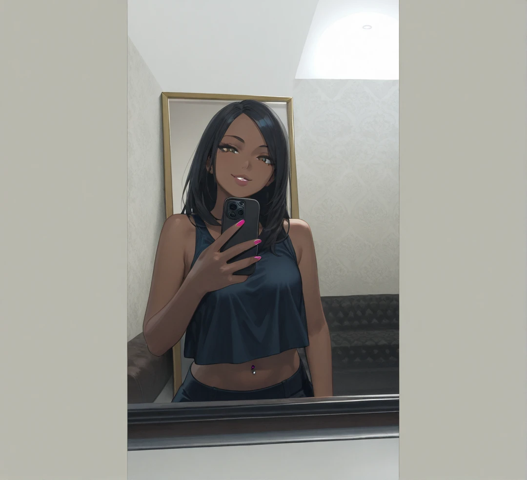 Araffe in black bra and black panties staring at her reflection in the mirror, 21 anos, 2 2 anos, 18 anos, 2 3 anos, Amouranth, ava max, 2 0 anos, 20 anos, view from behind mirror, angelawhite, 2 4 anos, olhar sexy ,Cabelo branco