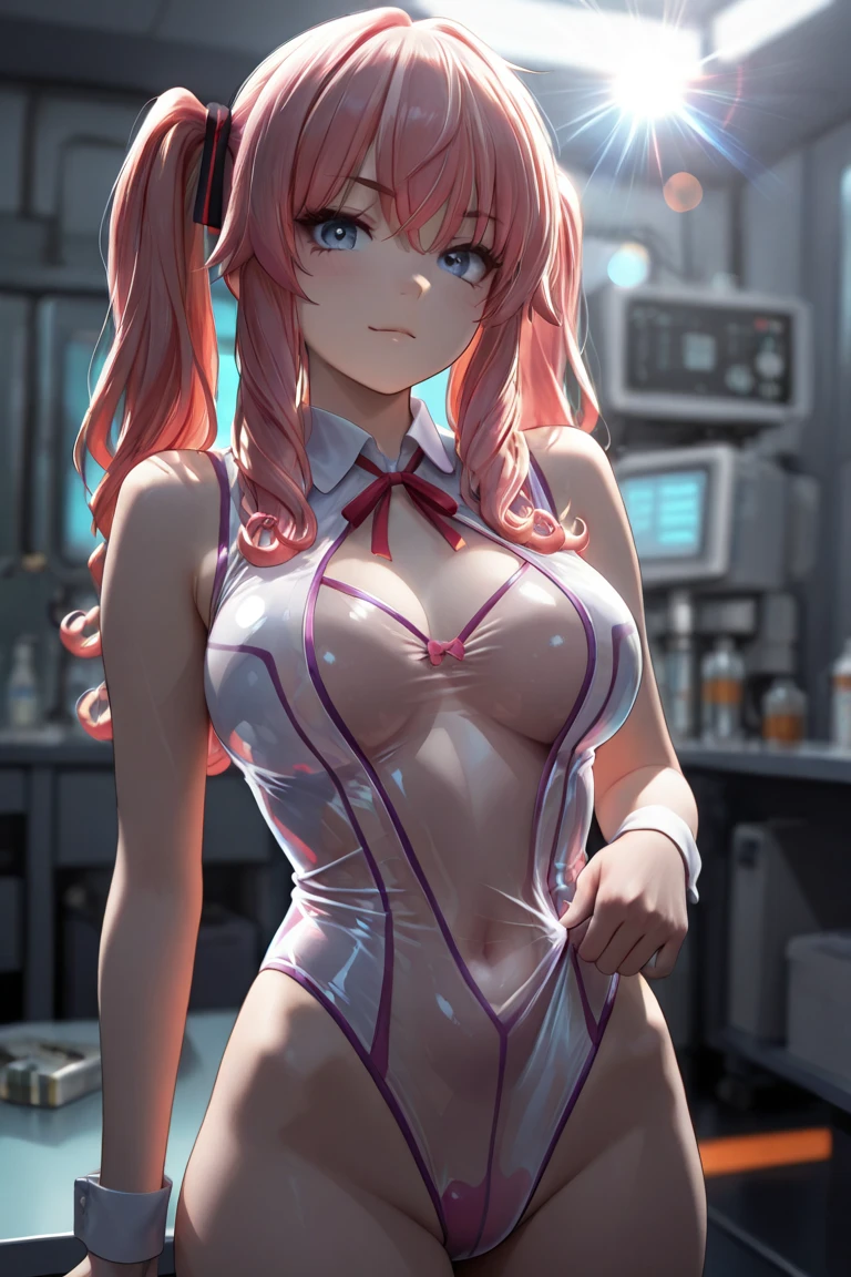 (((Vista superior), Dynamic Angle, ultra detallado, illustration, primer plano, llano, 1 chica en, ((personaje de anime Darling in the Franxx: cero dos, cero dos, cuernos rojos largos, Auriculares jack, Medias rosas: 1.4, cabello rosa)), His eyes shine like dreamy stars, (ojos brillantes: 1.233), (ojos hermosos y detallados: 1.1), (inexpresivo, boca cerrada), (En pie), (Mechanical room with tools and spacecraft windows in white mech), ultra detalles intrincados, Tsuruwanglan en el fondo, (noche: 1.2), Dreamy, [Dedos y manos delgados: 0.55]::0.85], (Dedos de detalle)))