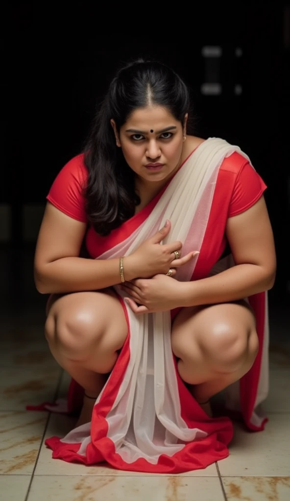 Day scene, full body photo of a plus sized 45 year old indian with a man from top view, (Masterpiece, Best Quality, High Resolution), office Background, (cum Splash on her breasts and nipples, cum Splash on her face, Splash of cum, cum Splash on her blouse, cum Splash on her eys), Sweet 25 year old South indian women sitting on her knees in a crowded party hall with a man, hour glass body red lips, silver colour silky gown, lightly makeup,ultra realistic, realistic, look at viewer (cinematic:1.3), intricate details,