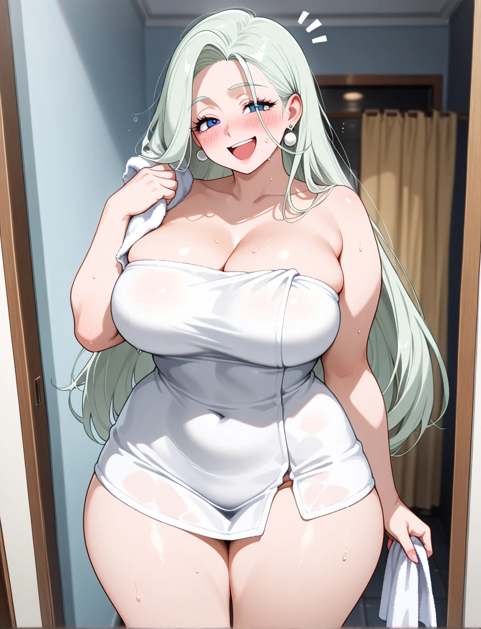 (Full body, glasses), An image of a pregnant girl woth her belly on full display. She has a very voluptuous body