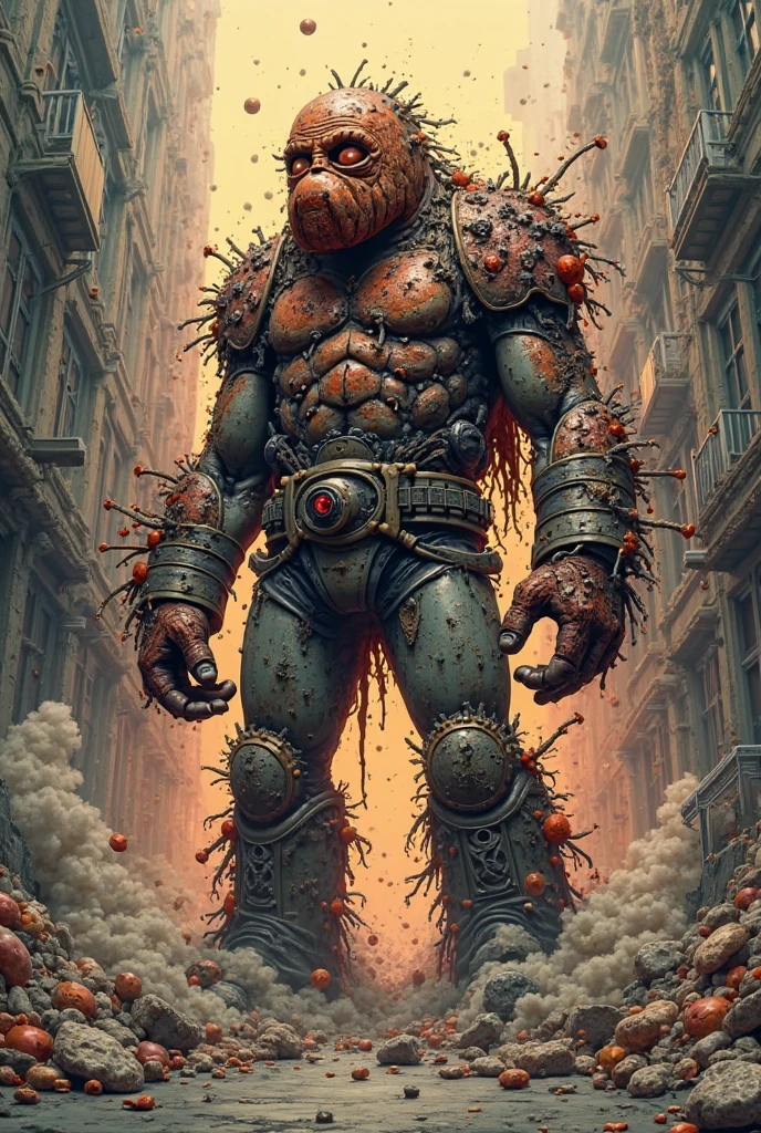 masterpiece, awesome quality, hyper detailed, DonMFr4nk3nst31n patchwork, diablo, supernatural being, middle eastern folklore, humanoid created from smokeless fire, fantasy, steampunk,streamlined,global influences,withering,streetlights,misty,emergency services,creative pursuits,cultural preservation , <lora:DonMFr4nk3nst31n:0.8>
