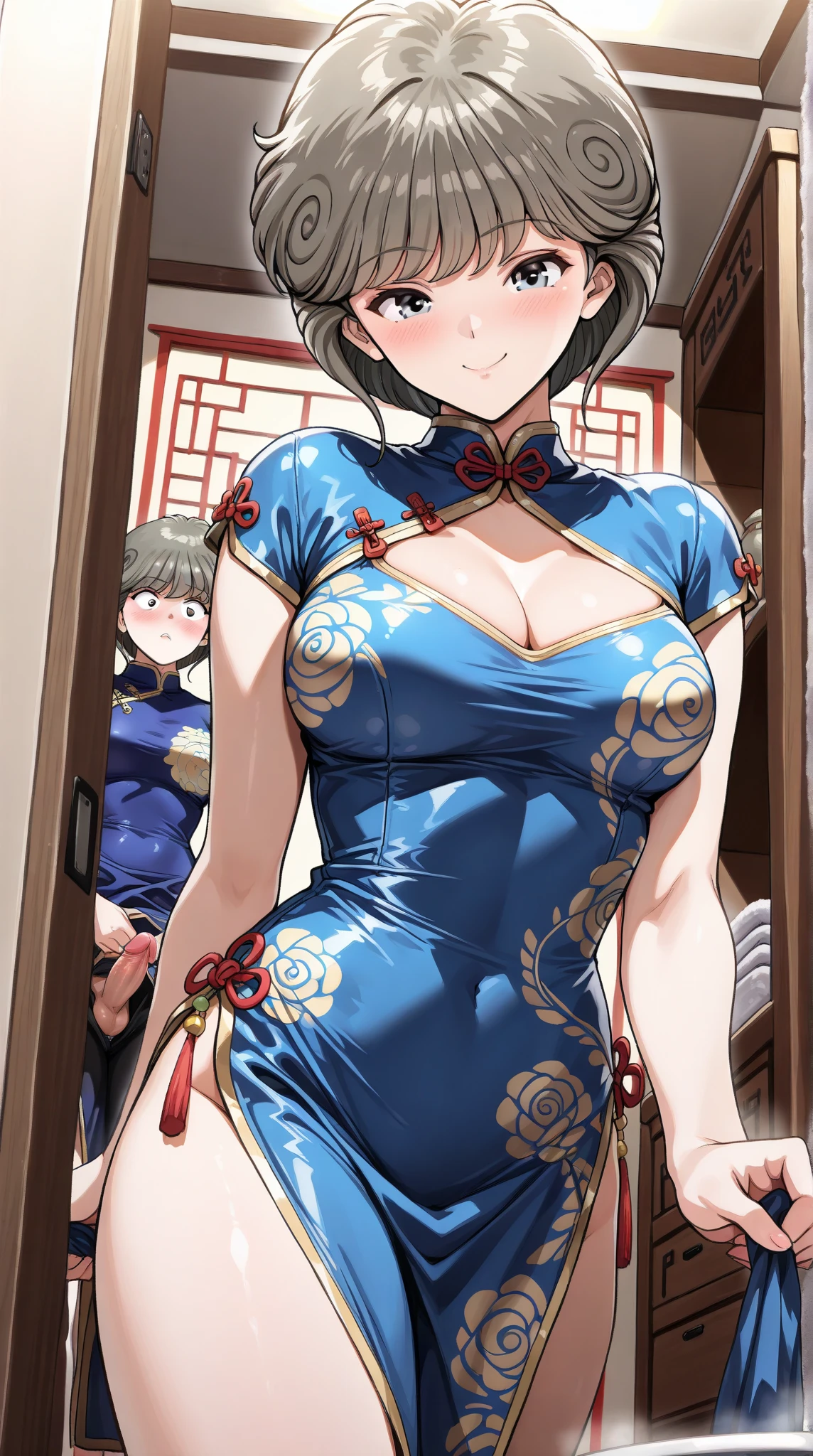 My Favorite 、Arima Kana、Big Breasts、valley、A sneak peek、Blue Chinese Dress、side