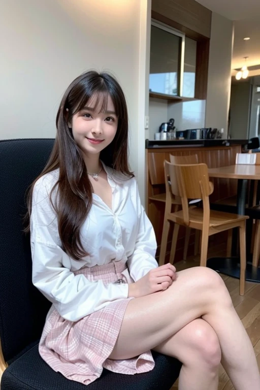 (8k、RAW Photos、Best image quality、masterpiece:1.2)、(Genuine、フォトGenuine:1.37)、Super Detail、Ultra-high resolution、girl、1 person、See the beholder、Beautiful face in every detail、smile、narrow、 (Narrow waist) :1.3)、Dense and beautiful skin、Skin Texture、Flowing Hair、Professional Writing、Long Hair、blonde、high school girlの、high school girl、School Area、Bob Hair、happy smile、baby face smile、No makeup、、Slightly thin、B cup breasts、nsfw、mini skirt、Panty shot、White panties、one's home、My house、On the bed