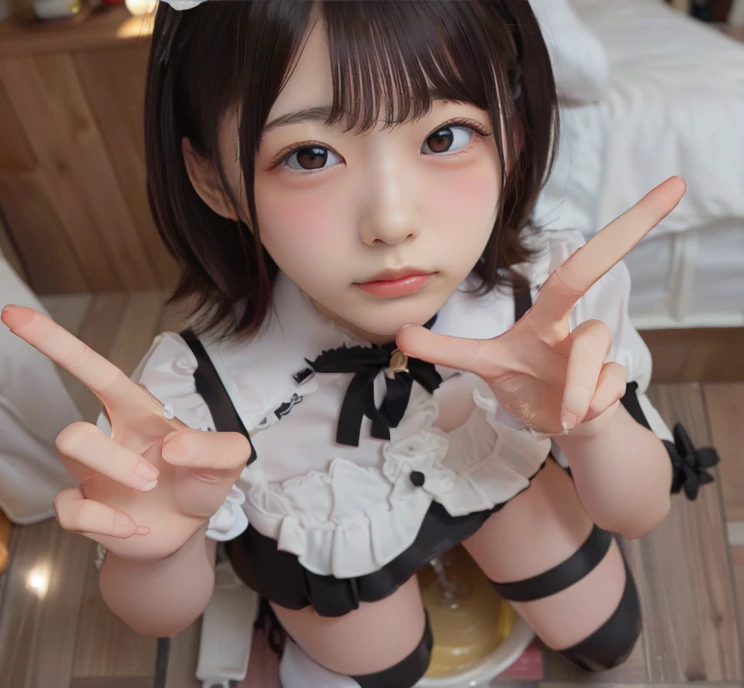 (1 girl:1.0),15 years old,(small brests:1.2),(skinny:1.2),high school student,beautiful girl,(short ponytails:1.2),akb48,nogizaka46, beautiful girl,school girl,sitting chair,(cowboyshot:1.0),fullbody, red ribbon, short sleeve white blouse, navy pleated skirt,front face,(front view:1.0),looking at viewer,office,(full-face blush:1.5),(smile:1.2),(presenting panties:1.5),blue panties,(facial:1.7),(cum on face:1.7),(cum on panties:1.8),