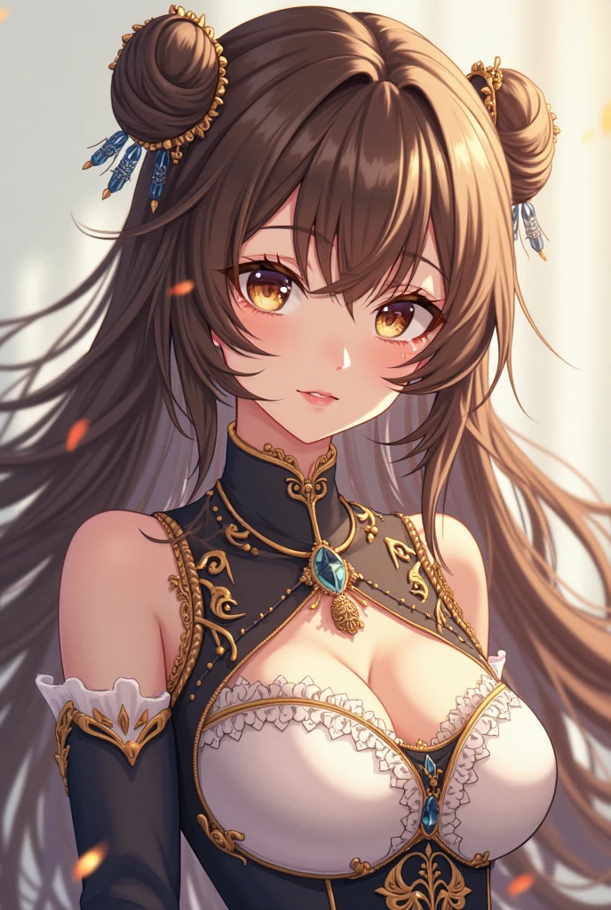 anime style based on ragnarok online online game beautiful girl with wavy long hair