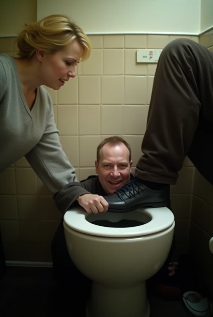 Black man slaps Russian woman in toilet