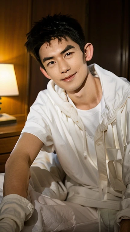 Handsome guy ejaculating