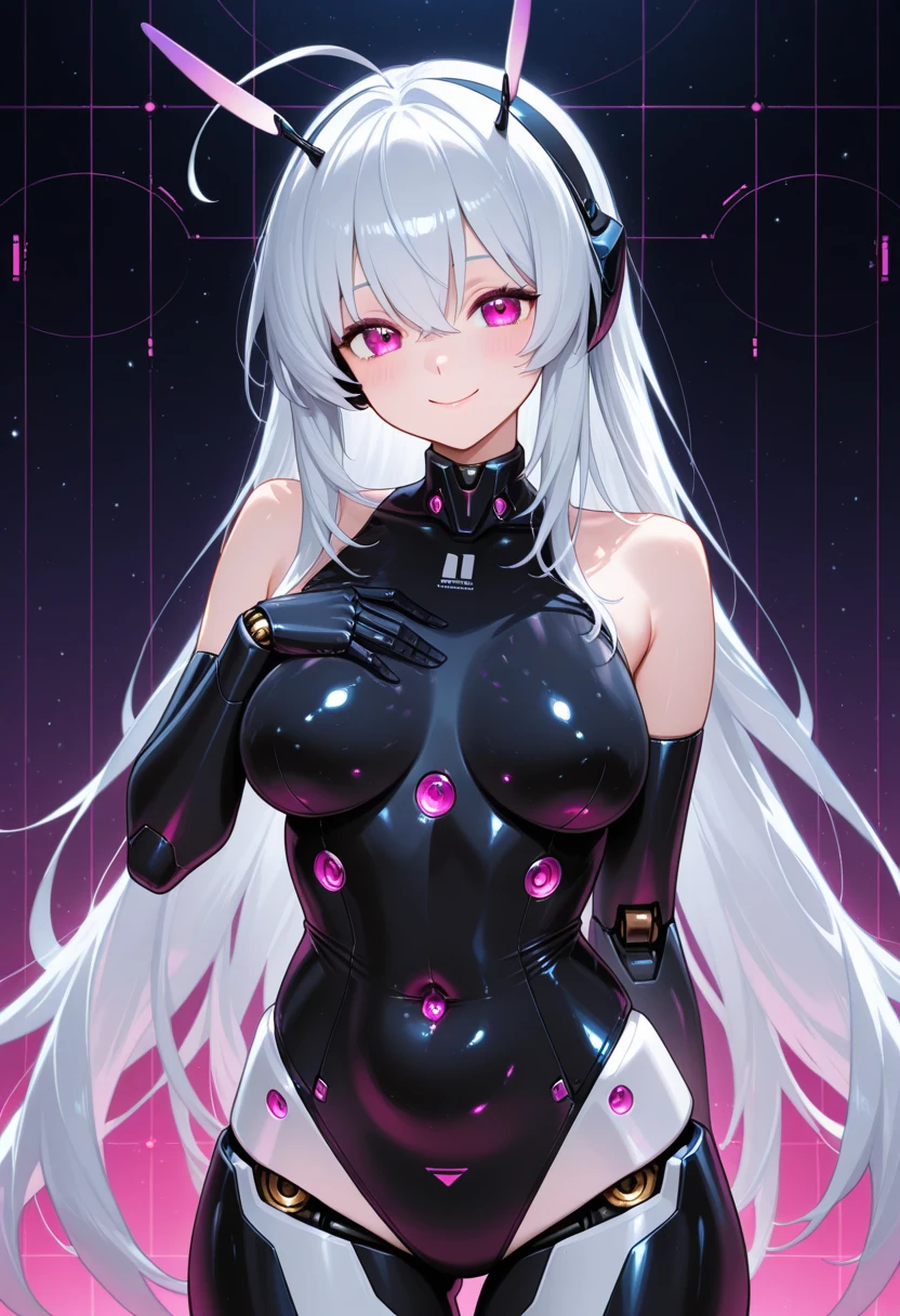 最high quality、Best image quality、masterpiece、Hatsune Miku Vocaloid、Big breasted android girl((18-year-old、red, Glowing black and blue cyber suit、brainwashing,Combatant, Hollow Eyes,((Purple glowing eyes 1.5)), Huge breasts , Expressionless, Emotions are removed,(Black latex tight bodysuit),avert your eyes , whole body shape, ((stand up, Salute right hand)),(最high quality、4K、8k、High resolution、Must have:1.2)、Very detailed、(reality、that&#39;s reality的、reality的:1.37)、Best Bust、Bust 90、Twin tails、Open your chest wide、happiness、thin、Expressionless、)）high quality、Beautiful art、Noise Reduction、background((Metro City、cyber punk、Nightclub、Cyber World))、Tabletop、Exquisite design、Visual Arts、Concept Artist、Five Fingers, Perfect body, {{{masterpiece}}}, {{{最high quality}}}, {{Very detailed}}, {shape}, {{Very delicate and beautiful}},Improved cost performance、All Roles、Canon 5D MK4でphotograph、photograph,