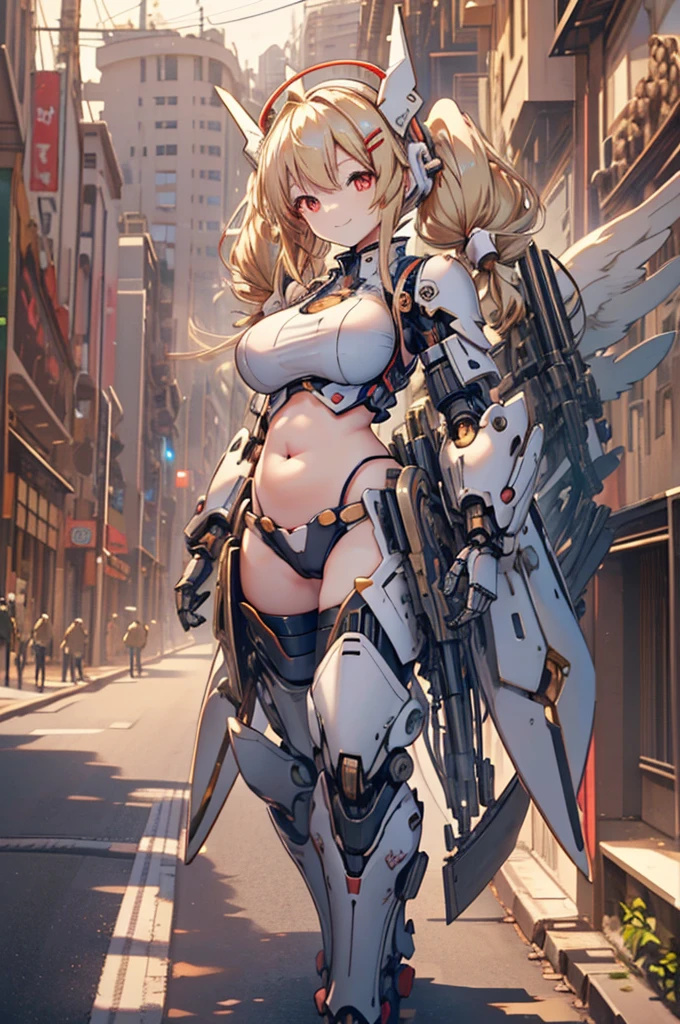 art by nanatsuta, realistic, 1girl, mecha_musume, with extremely large robotic hands, large mecha arm, , thick thighs <lora:lma:1> <lora:nanatsuta-1740it-novae:1.3>
