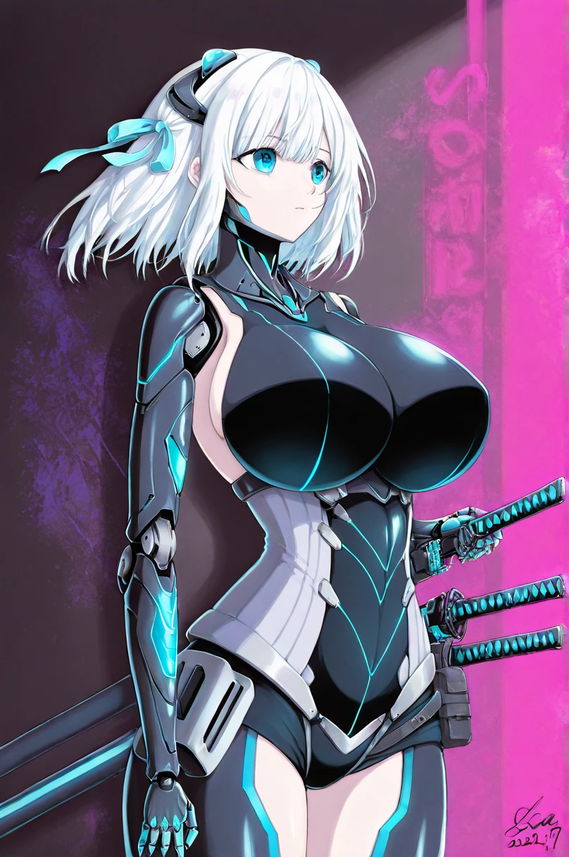 Close-up of the whole body, High-heeled boots, Elf King&#39;s sister, Long face shape, spiny helmet, 超longponytail子, demons, humanoid creature, longponytail, Long elven ears,Her skin is very white, White complexion, Clear  eyes, Intricate black armor, disheveled black hair, black cloth, Monocular eye patch, Broken black armor, saber, eye patch over left eye