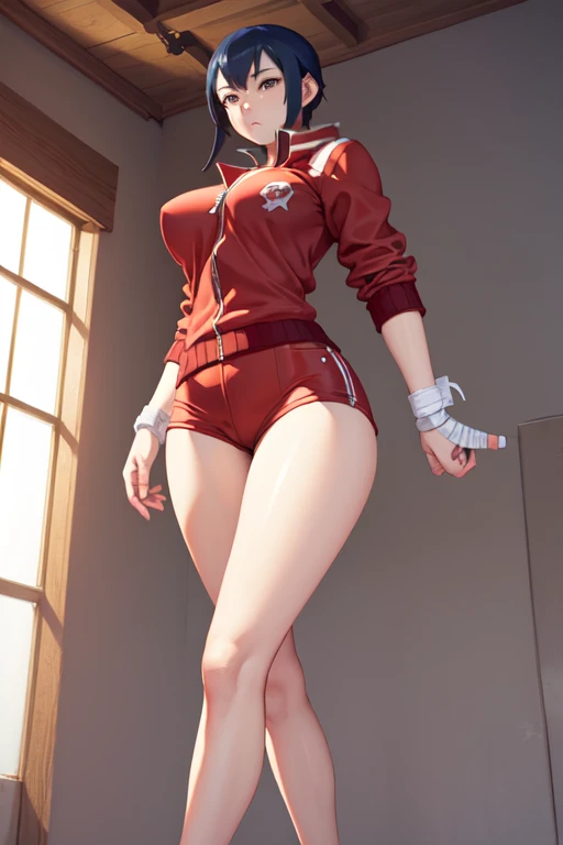 ((masterpiece, Highest quality, High resolution, Highly detailed CG integrated 8K wallpaper)), (Huge and stunning goddess shot, Very hot and sexy, Incredible beauty, Perfect Proportions, Beautiful body, Slim body beauty:1.3), ((Gym suit))、France、Olympic、Athletics stadium at night, Female athlete running under the lights, Female athlete running towards the camera,