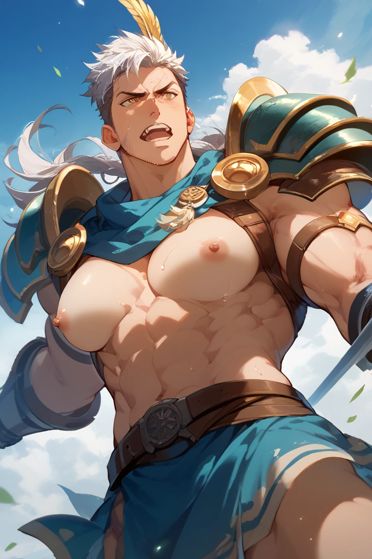 they have /(granblue fantasy/)they have /(granblue fantasy/),(masterpiece, from below,NSFW,best quality:1.2),muscular２０Year old man, solo, peniuscular and strong body、Nude,Super detailed,,Beautiful detailed skin, white skin,、(shiny oily skin、Soaking wet:1.3) 、sweaty body, vapour、sexly, (detailed face,blush、Are crying、Screaming:1.2), projectile How、How,large amount of semen、,(penis,spread their legs,anal.Sex:1.4)、Black stone wall、Black stone floor、Dark Room
