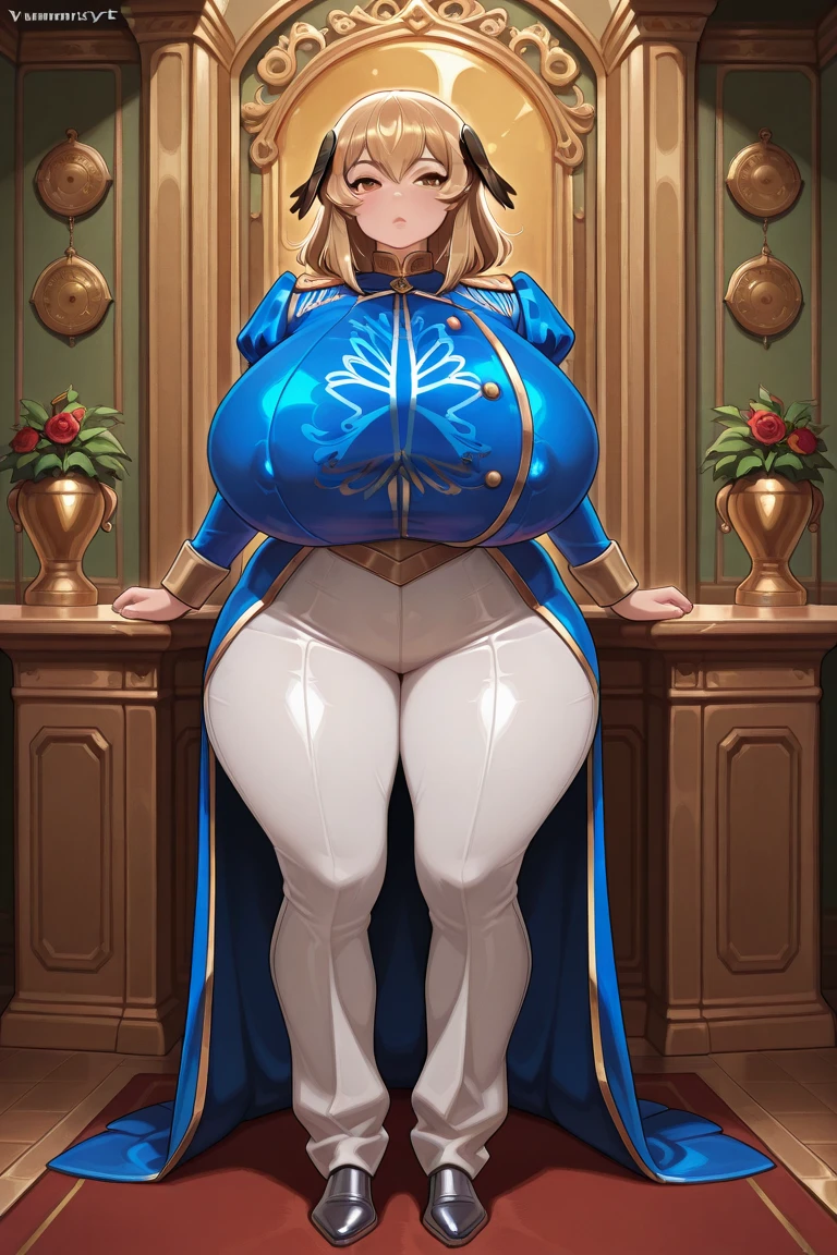 Mature female, plump, medieval, Magician's outfit, full body image