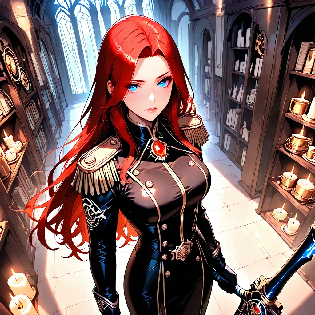 perfect eyes:1.2, detailed eyes:1.4, realistic:1.4, red hair, hair over shoulder, holding book, book, robe, cape, fringe, tentacles, argyle, checkered, clothing cutout, thighhighs, makeup, lipstick, hood up, cleavage, 1girl, solo, (masterpiece:1.6, best quality),