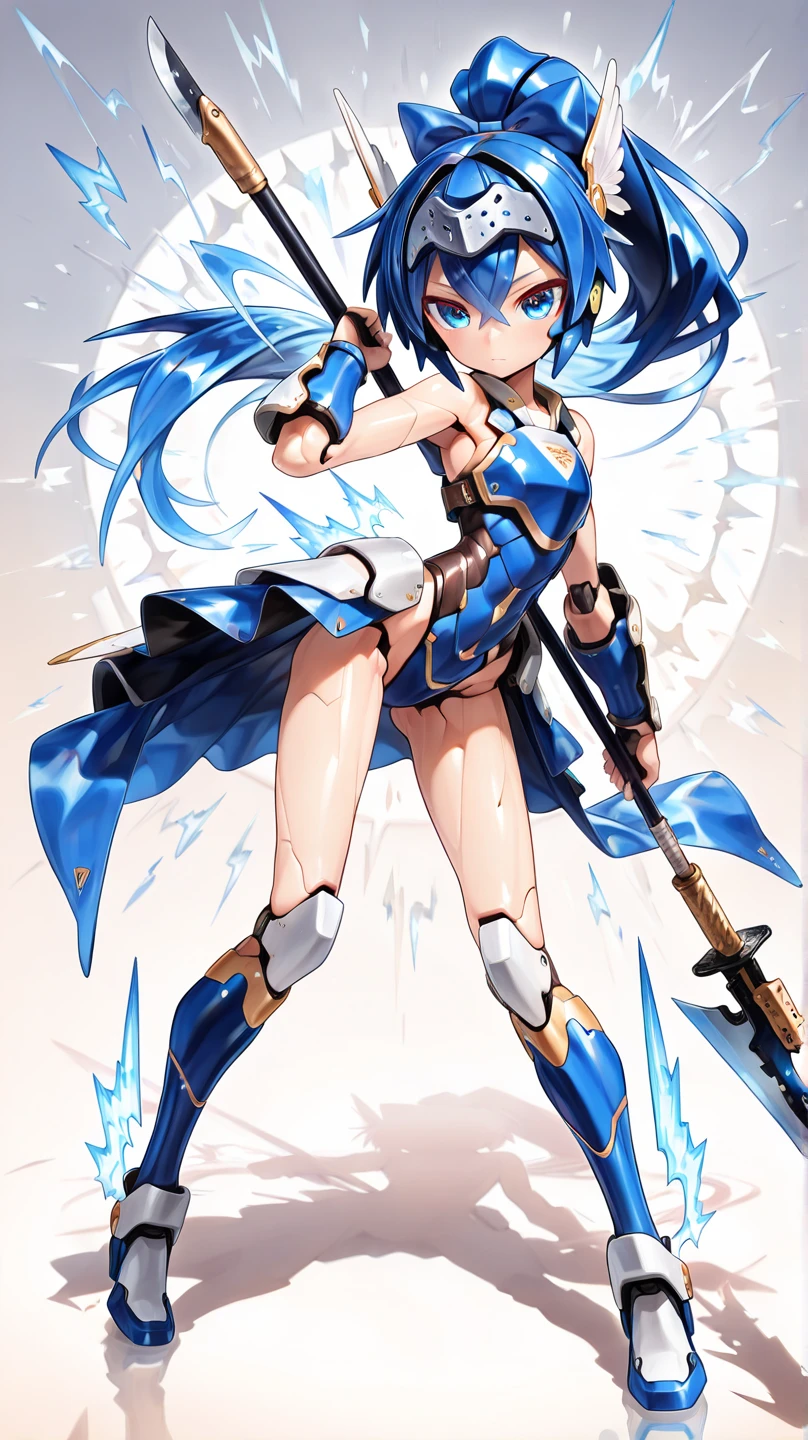 anime girl with blue hair and black and white outfit holding a sword, concept art by Shitao, pixiv contest winner, conceptual art, freezing blue skin, cushart krenz key art feminine, biomechanical oppai, best anime 4k konachan wallpaper, ayaka genshin impact, trending on artstation pixiv, frostbite 3 rendered