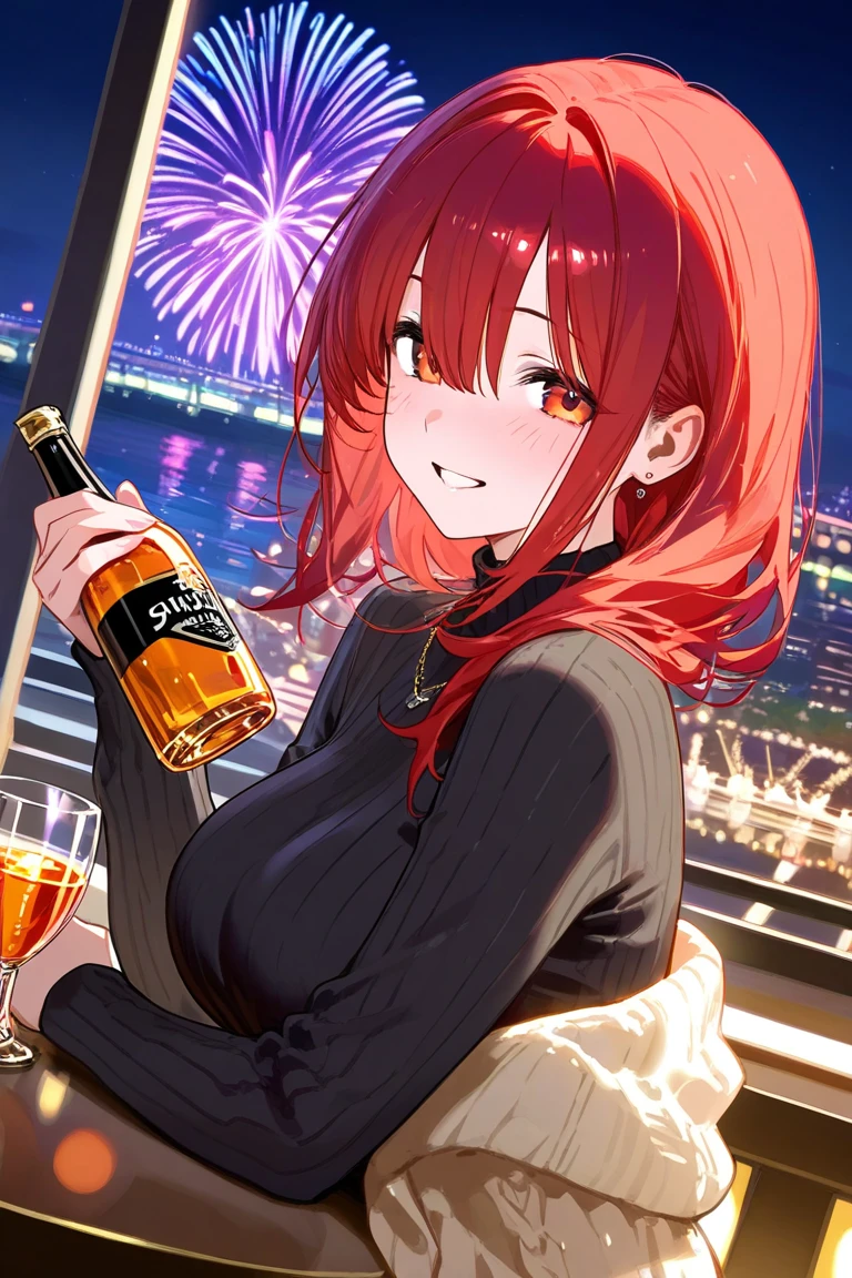 Obra maestra, alta caliDaD,La mejor caliDaD,
colmillo, colmillo De piel,Ilulu \(maidragon\),pechos enormes,
Ilulu, 1girl, solamente, sonrojarse, They are smiling, boca abierta, senos granDes, mangas largas, :D, al aire libre, Ropa japonesa, Cielo, Dientes, quimono, sash, Noche, Colas gemelas bajas, solamente Dientes superiores, Obi, estampaDo floral, Dientes afilaDos, estrella (Cielo), cielo nocturno, cielo estrellaDo, Yukata, Imprimir quimono, purple kimono, Fuegos artificiales, shortstack, huge breasts
