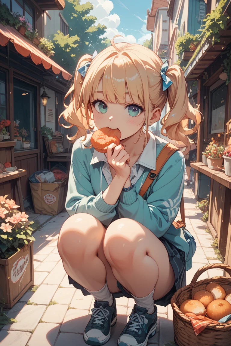 Highest quality、High resolution、Detailed Background、(Beautiful face in every detail:1.2)、Anatomically correct、(Detailed facial expressions)、(Detailed eyes)、Teenage beauty、Highly detailed face、cute hair color、Braided Ponytail、Braided bob cut、cute gesture、Festival-day food stalls、Fun atmosphere、
(Two girls enjoying the festival-day food stalls:1.5)、
Cotton candy in little hands、A big smile、In the midst of the festival bustle、Running with friends、Shooting Challenge、Desperate for the prize、Goldfish scooping is also fun、Gently pick it up、The aroma of freshly fried yakisoba、I&#39;m getting hungry、Play to your heart's content、enjoy、My heart leaps、A festival under the blue sky、A child&#39;s innocent smile、It turns into a warm memory、
T-shirts with flashy designs and characters、Knee-length shorts、Denim or cotton、Sandals or sneakers、Dresses and tunics、Something that is easy to move in and cool、The gorgeous print is adorable、cover art、Brightly colored items and character motifs、cute
