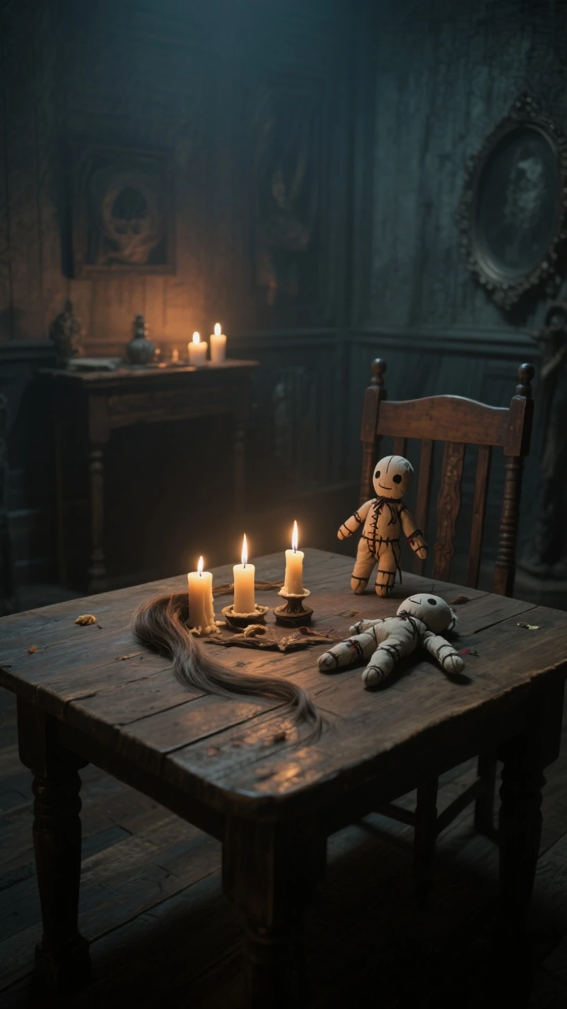 Haunted graveyard,Sinister shadows,Creepy abandoned house,Malevolent spirits,Bloodcurdling screams,Cursed dolls,Terrifying clowns,Macabre rituals,Grave robbers,Chilling whispers,Possessed mirrors,Haunted paintings,Creaking floorboards,Mysterious disappearances,Forbidden rituals