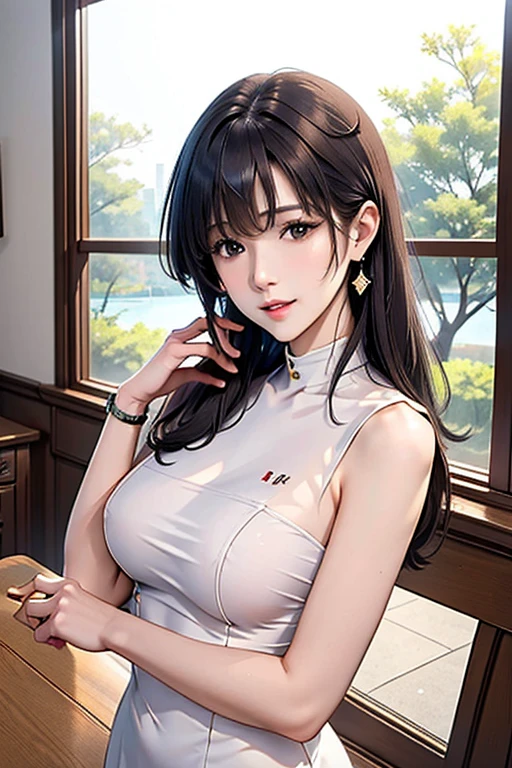 ((highest quality)), ((masterpiece)), (be familiar with:1.4), 3D, A Beautiful Female Figure,HDR(high dynamic range),ray tracing,NVIDIA RTX,super resolution,unreal 5,scattered below the surface、PBR texture、post-processed、anisotropic filtering、written boundary depth、maximum clarity and sharpness、multilayer texture、Albedo and specular maps、surface coloring、Accurate simulation of light-matter interactions、perfectly proportioned、octane rendering、two color light、Large Diameter、Low ISO、White balance、Rule of thirds、8,000 students、 ((A composition of a princess wearing a beautiful, delicate, Two gorgeous maids with jewels all over their bodies、The shirt is unbuttoned so you can see a lot of skin and breasts.、Two maids wearing skirts with large slits、 studded with beautiful, delicate and gorgeous jewels.))、(very cute beautiful erotic beautiful two women)、 (Two very cute Japanese women、very beautiful Japanese two women、famous idol、Japanese woman with a very beautiful face、Two Japanese women with very cute faces)、(body shape、Perfectly proportioned body like a gravure idol、big breasts、(Dazzling super beautiful super long blonde ponytail、wavy hair、have bangs)、beautiful 22 years old、((cute smile、shy smile、Composition of facial expressions and gestures that seduce men)).full body photo、 (big beautiful shining blue eyes、Body and clothes wet with sweat and water、Wet body and clothes after swimming)、((Front view of underwear/panties))、((Composition of lying on bed with legs wide open))、((Composition during sex))、(Looking at the camera in front、facing straight)