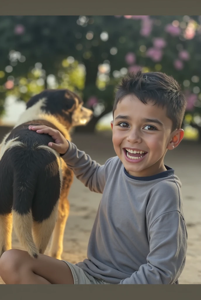 Criar garoto triste com a perca do seu cachorro