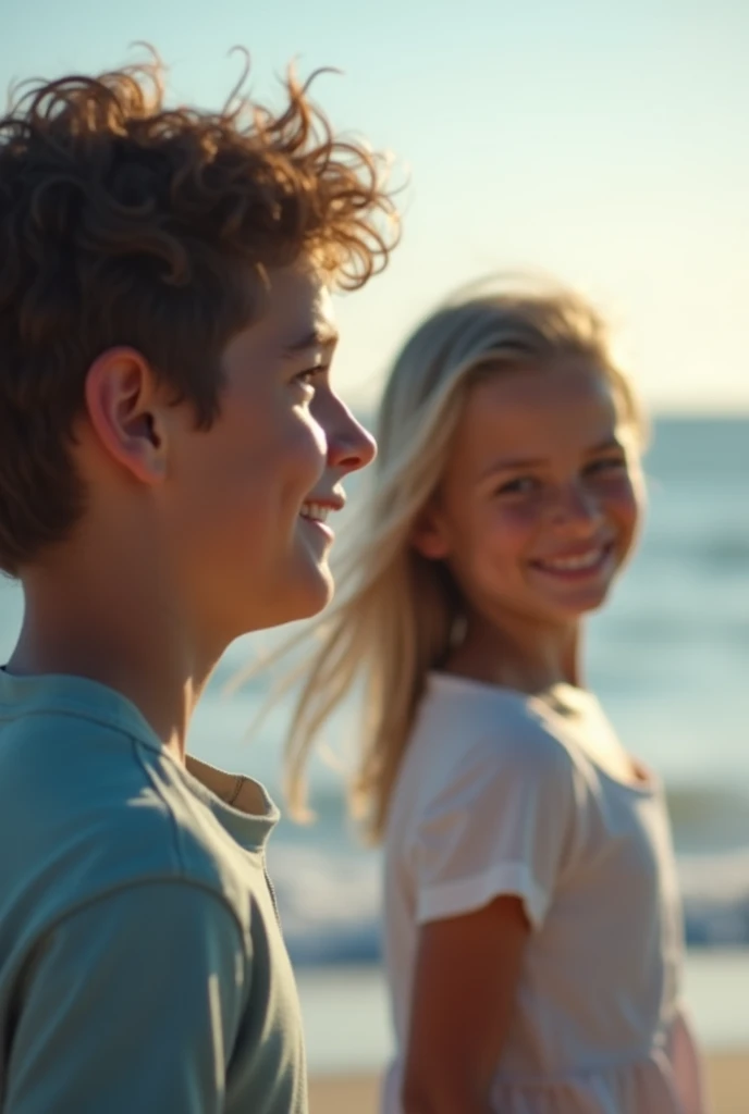 teen boy and girl friends