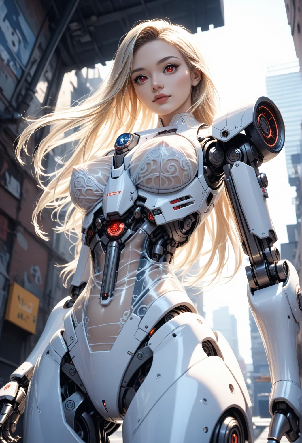 (((low angle shot))), ((women fighting in war wearing ultra thin translucent bikini with gorgeous muscular long legs)), ((pink silver black)), prismatic, reflective, ((ultra perfect flowing hairstyle)), (((huge natural breasts, tan lines))), ((perfect radiant skin color)), ((super colourful)), (((cinematic sunset gorgeous skies))), (((detailed spaceship background and incredibly sci-fi retro art masterpiece))), (((1:1 scale proportions))), ((science fiction)), ((chrome spaceships)), (((ultra photorealistic realism))), ((Smooth curves, clean lines, streamlined, functional aesthetics, reflective surfaces, integrated lighting, giant floating spaceships, engraved Egyptian and spiritual motifs)), ((acrylic plastic robot))