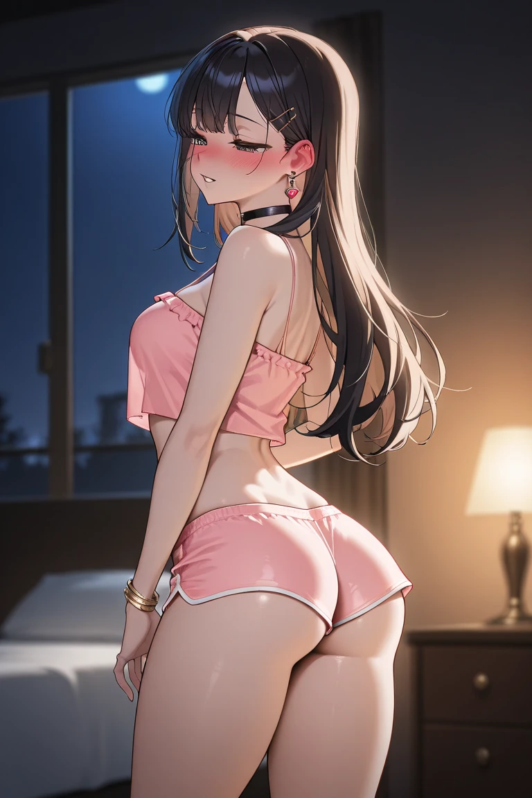 (Get on all fours with your ass facing me、looked back:1.5)、((Tabletop, Highest quality, High resolution, Hmph, Pixel Perfect, 4K, Hmph, Hmph))), One Girl, single, alone, beauty、The whole body is visible、 ((Mid-wave hair, bangs, Brown Hair)), ((Brown eyes, Beautiful eyelashes, Realistic eyes)), ((Detailed face, Blushing:1.2)), ((Smooth texture:0.75, Realistic texture:0.65, Realistic:1.1, Anime CG Style)), Center of chest, Dynamic Angle, Perfect body, ((Pink good)), classroom、Looking up from below、Very embarrassing panic smile, 、、(The wind flipped up her skirt, Exposing your buttocks....................、Flip up your skirt with both hands、Her white and pink floral lace panties are completely visible)、My whole body is wet
