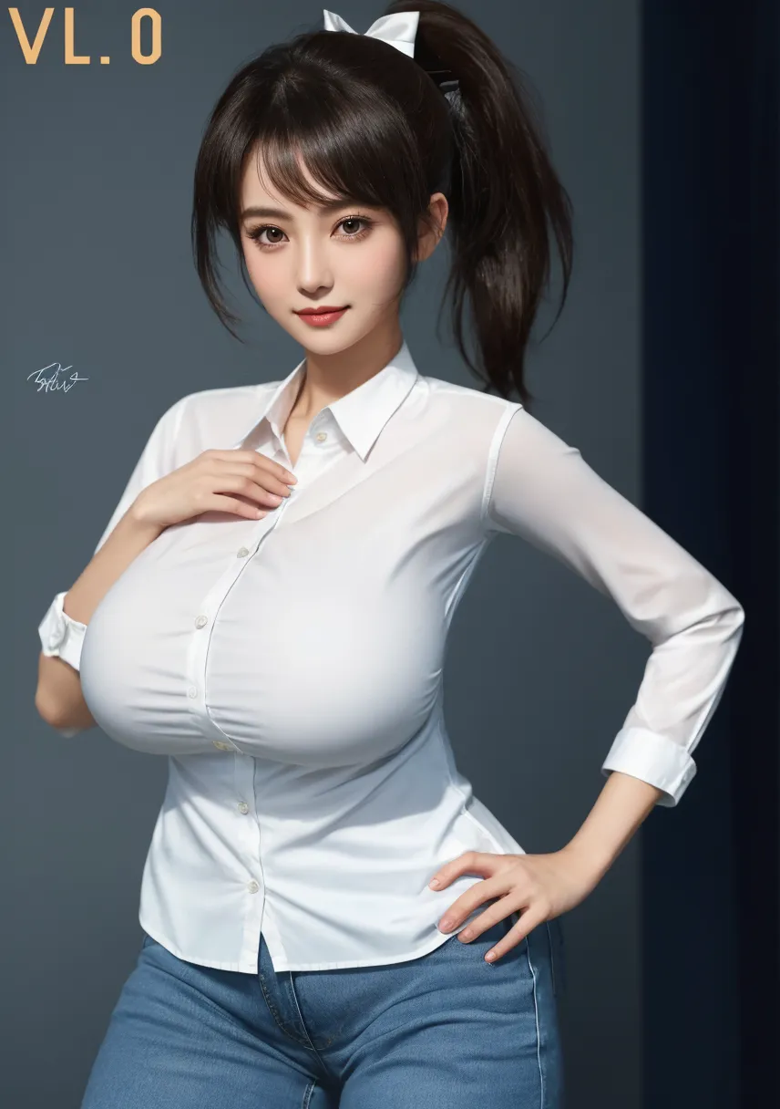 Wet body、short hair、blazer、shirt、Highest quality、Masterpiece、High resolution、A shy smile、One Woman,、Cleavage、Large Breasts、((((cum in hair、cum facial)))