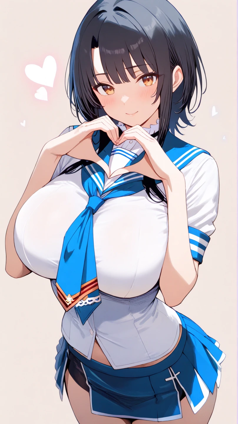 masterpiece、highest quality、Highest quality、Accurate人体、Accurate、Elaborate、masterpiece、All the details of the face、Jeroenaga, Dark Skin, Woman with dark skin, Side Ponytail, hair ornaments, Hair Clip, White shirt, Bra visible through clothes, Chest pocket, Black choker, Blue tie, Purple scrunchie, bracelet, Blue Skirt, Thigh straps, Simple Background, whole body, Detailed Background, Leaning forward, alone,Big cleavage、(Super big boobs、Vulgarity、sweat,steam:1.5)、(Japanese love hotel bedroom:1.5、Lie on the bed、((Lots of spoken words、A lot of heartfelt voices))、Cute pose