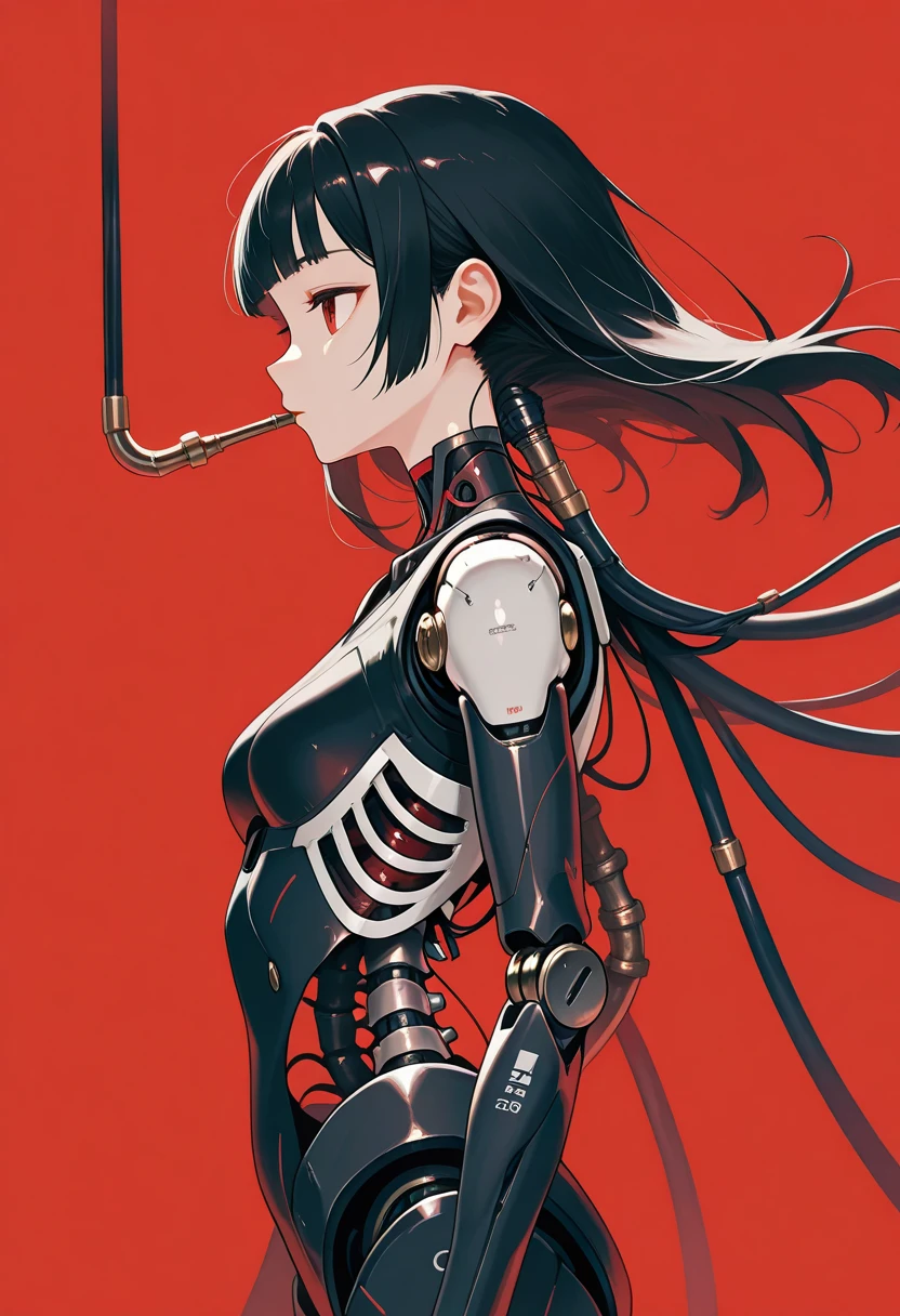 score_9,score_8_up,score_7_up,xenotr1p,<lora:Xenotrip:1>,1girl,sexy girl,side cut,A portrait painting of a Tech Priest from the Adeptus Mechanicus. She is wearing a red and gold robe with a hood. The hood is pulled back to reveal her pale face with cybernetic eyes and a cybernetic left arm. she is holding a staff with a skull on the top. she has a serious expression on his face. she is standing in front of a dark background with a green glow around him. Adeptus Mechanicus,