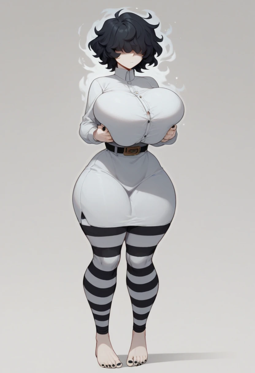 Noir (nod) Very Very Big tits hot breasts big saggy breasts wearing a hot black swimsuit goth skin black full body