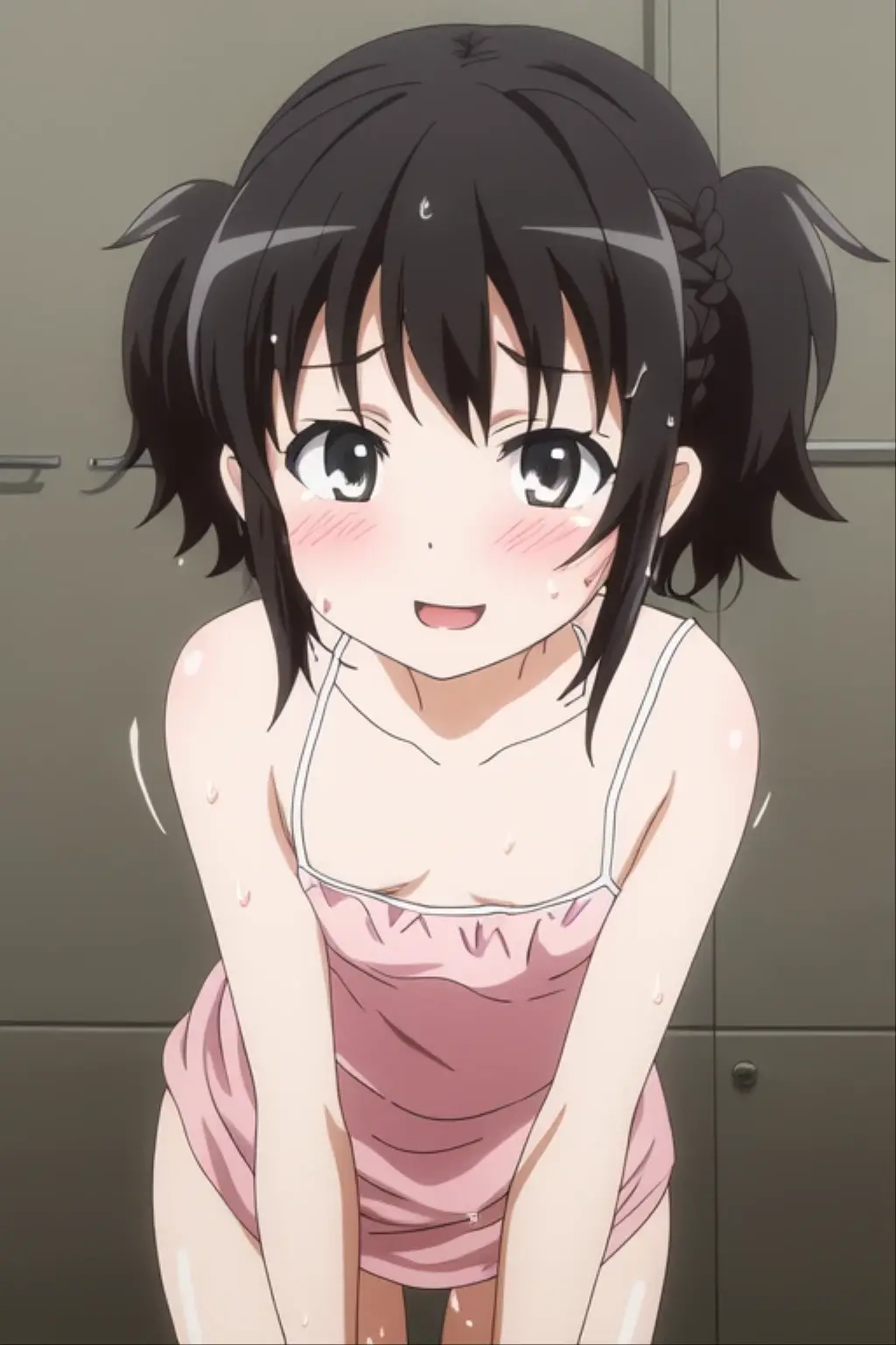 alone, One girl, Onodera Kosaki, Seraphim, tie, smile, View your viewers, , got it, Flat Color, 2D, Anime Coloring, Jagged lines,naked,naked,