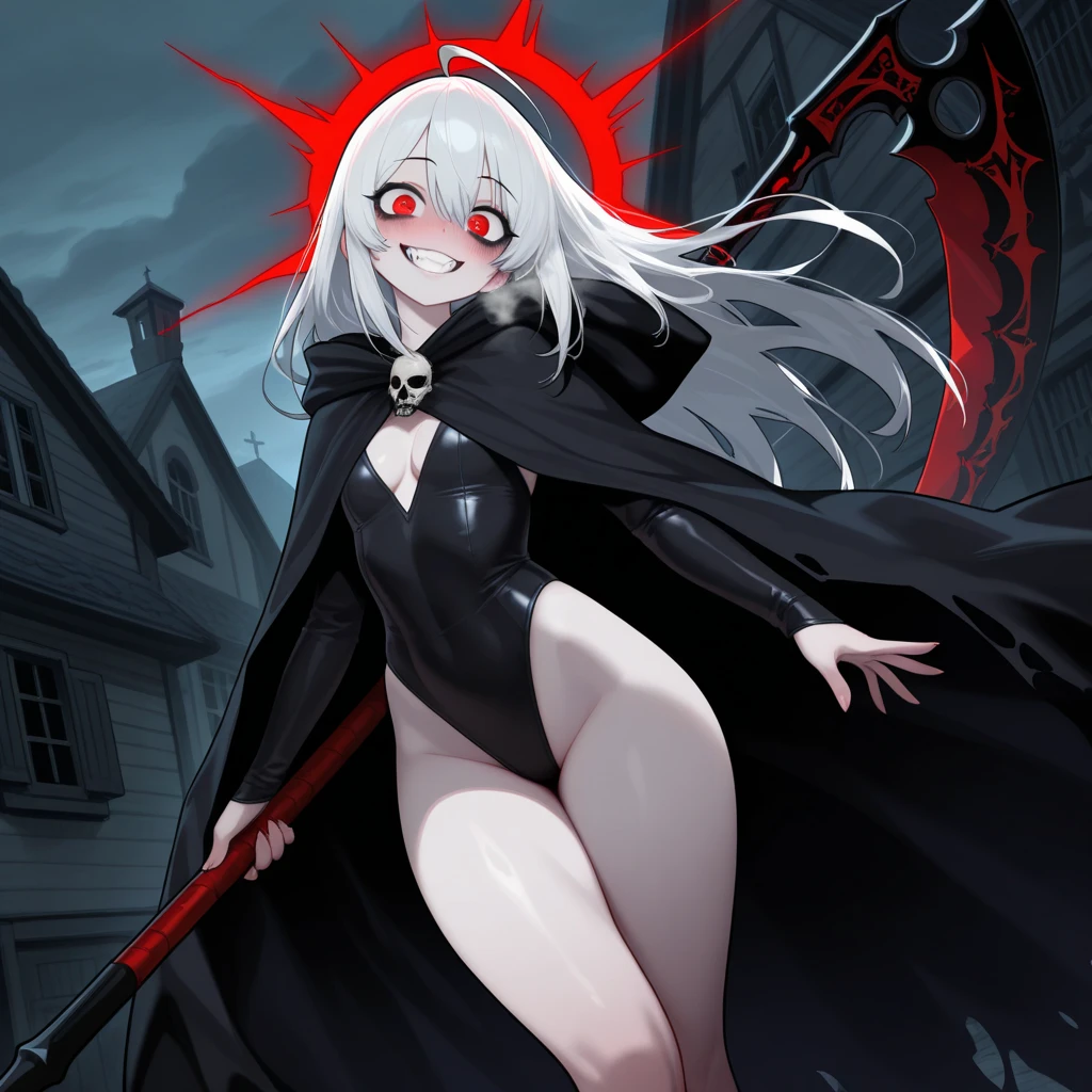 (8K, RAW Photos, Highest quality, masterpiece:1.2),(Realistic, photo-Realistic),Multiple girls,Frolicking Girl,Multiple women,Tea party,Crazy Smile,Face Up,Face Shot,Scythe Face,Girl Monster, slave,beautiful, Detailed portrait, Delicate facial features, Sharp Eye, Sharp Fangs, Pale skin, Thick Chain, Dark Background, Cinema Lighting, Dramatic Shadows, Gothic style, Gloomy atmosphere, Dark fantasy, One girl, , Open your mouth wide, Open your mouth and baring your teeth,Sharp teeth like a beast, Wide lips, very wide mouth, Vermilion cheeks, ,(Blood splatter:1.6),Scary face, Laughter Witch design, Twisted smile、Bloodstained、bleeding from the head,、Blood splatter、,(Blood splatter:1.6),Crossbones, skull, , Horror Style, ((Fantasy Witch Costume)), ((Flowing white hair)), ,(Blood splatter:1.6),Female curves, Large Breasts, Thick thighs, Sexy flat stomach, Perfect hands, Perfect anime face, ((dark lolita dress)), Are standing, ((Wicked Smile)), ,(Blood splatter:1.6),Victorian cities, gaslight, Steam circulates, Moonlight Illumination, night lighting, A sky filled with stars and galaxies,disaster々new devil horns,,(Blood splatter:1.6),アニメゾンビWitch design, Twisted smile、Bloodstained、bleeding from the head,、Blood splatter、,(Blood splatter:1.6),Crossbones, skull,,Photo Background,Wide Shot,Scythe Face,Girl Monster, slave,beautiful, Detailed portrait, Delicate facial features, Sharp Eye, Sharp Fangs, Pale skin, Thick Chain, Dark Background, Cinema Lighting, Dramatic Shadows, Gothic style, Gloomy atmosphere, Dark fantasy, One girl, , Open your mouth wide, Open your mouth and baring your teeth,Sharp teeth like a beast, Wide lips, very wide mouth, Vermilion cheeks, ,(Blood splatter:1.6),Scary face, Laughter Witch design, Twisted smile、Bloodstained、bleeding from the head,、Blood splatter、,(Blood splatter:1.6),Crossbones, skull, , Horror Style,