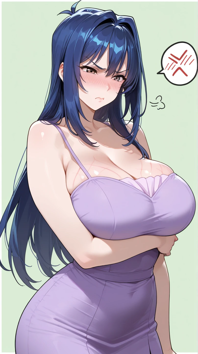 ((Table t○p, Highest quality, High resolution、Anime Screen Capture、Pixel Perfect, 8K、Browsing Caution)))、(((((head shot)))))、Perfect Anatomy、((((Chubby))))、((Light blue floral lace bra))、((((Huge breasts))))、((Lift up your shirt、Light grey T-shirt))、((Steam from the chest、Sweat)), vapor,(Green Eyes)、((Long Hair、Straight hair、Purple Hair、Blunt bangs))、(Embarrassing、blush)