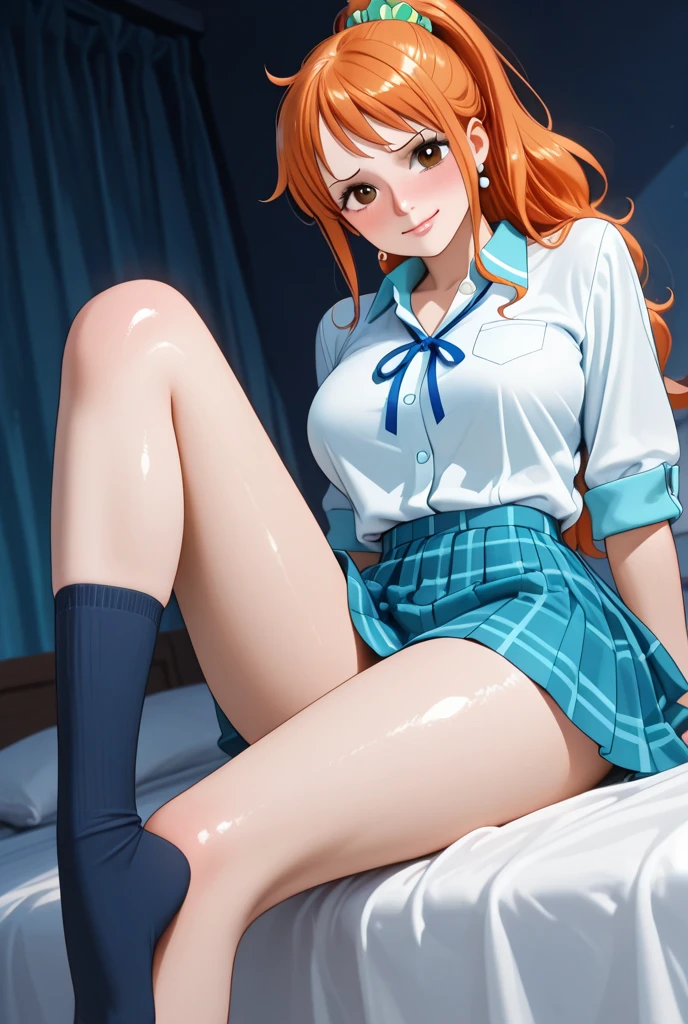 nsfw, (highly detailed beautiful face and eyes:1.2), (((lying))), 1girl, solo, huge breasts, (lift shirt, show off breasts), (orange hair:1.1), (long straight hair), (orange eyes:1.2), (spread legs), (sailor school uniform), ((red tie)), (navy blue pleated mini skirt:1.3), from below, (white pantie, lift skirt, pantie shot, blush), (blushing:1.6), (town overview), detailed landscape, (best quality,masterpiece:1.2), intricate details, extremely detailed,8k resolution, natural lighting, hair fluttering in the wind,