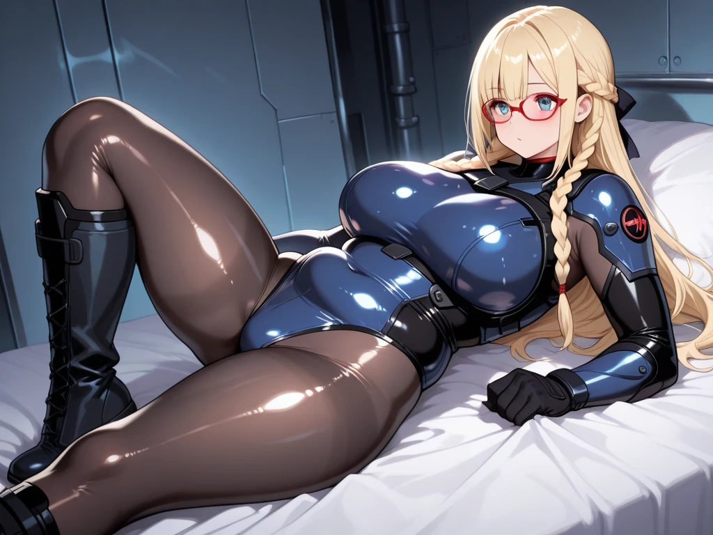 ((Best image quality,Highest quality,T masterpiece))、((1 girl 1 person:1.3))、((Very large breasts:1.4))、Beautiful feet、Korean idol types、Beautiful woman、((Inside the room:1.4))、((A young girl with dark skin hanging from the ceiling.:1.75))、(anime)、Detailed body、(Blonde:1.3)、((Oversized latex suit:1.6))、((whole body:1.4))、Long Hair、lipstick、blush、I'm sweating a lot、choker、Earrings、((Bound and restrained:1.4))、((Legs hung high from the ceiling:1.2))、((Prone position:1.7))、(Angle from below:1.3)、((Floating in the air:1.5))、(Behind your back:1.3)