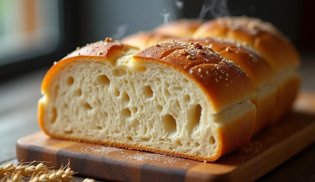Create a realistic and rustic egg bread logo with egg bread