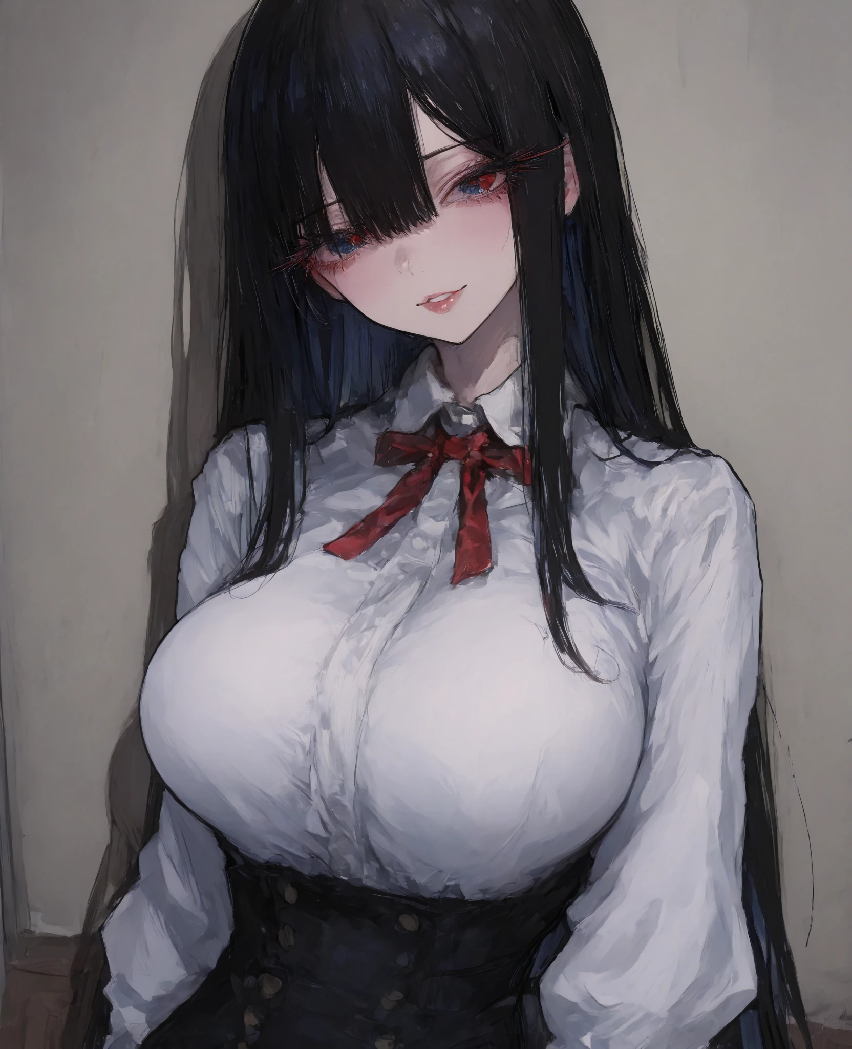masterpiece, best quality, highres,lilith1, 1girl, solo, braid, black hair, hat, beret, elbow gloves, black thighhighs, sleeveless, black gloves, black necktie, sleeveless shirt, large breasts, bare shoulders, pleated skirt, black skirt, white shirt, miniskirt, cowboy shot, standing, outdoors,